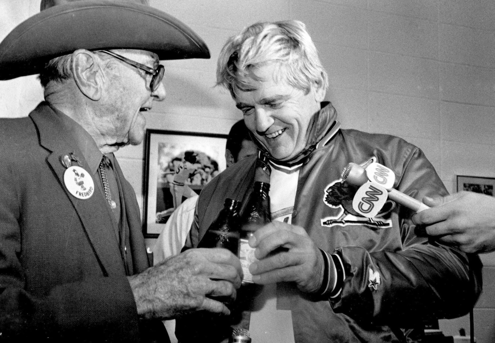 Whitey Herzog and August Busch Jr. at 1982 World Series